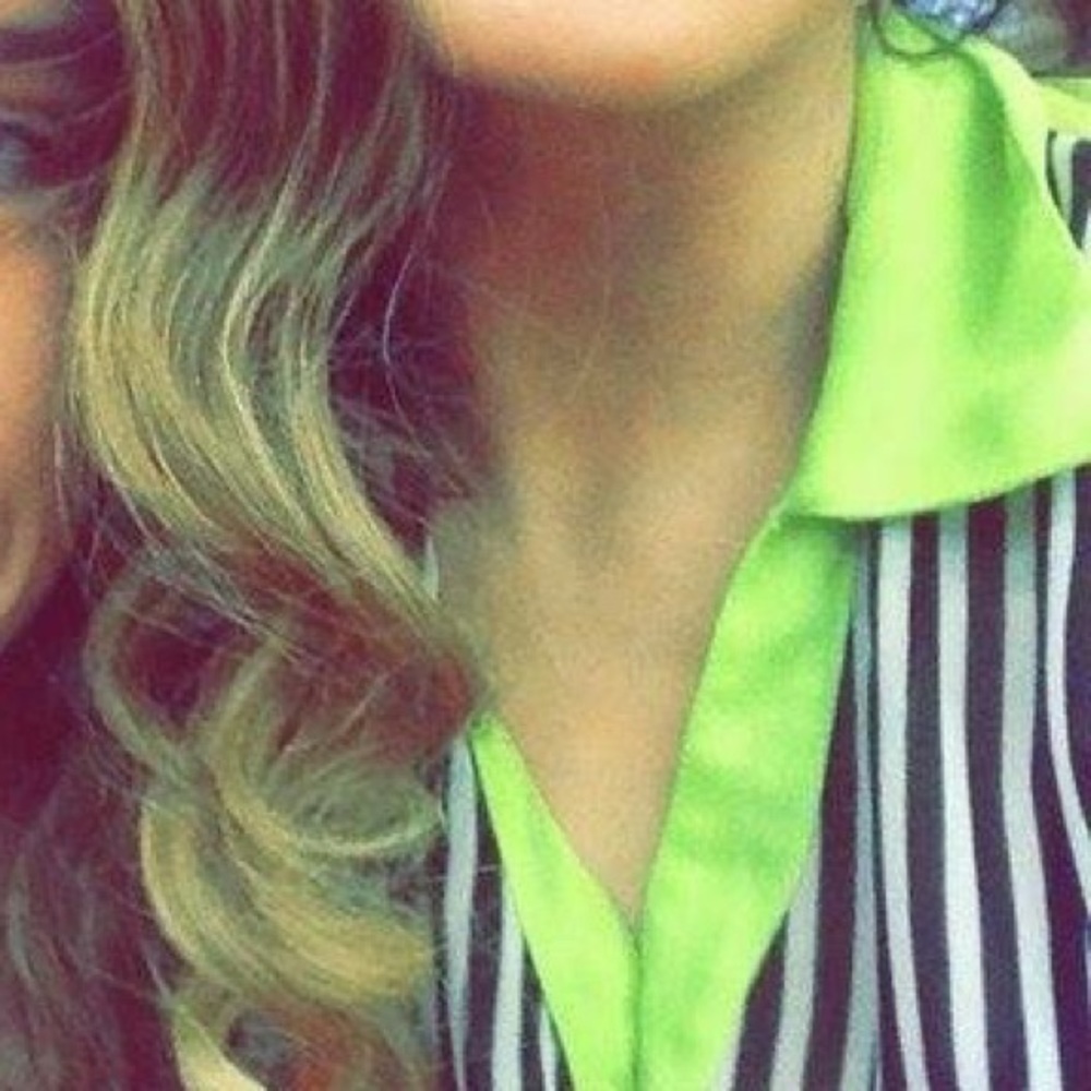 Striped, Collared Blouse